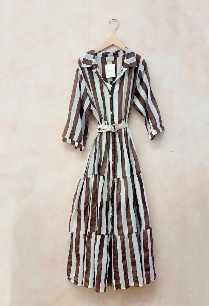 Kleid STRIPES braun