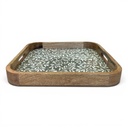 Tablett GRÜN-WEIß 41x41cm