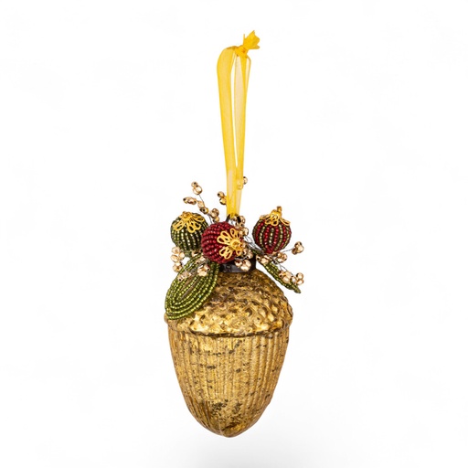 [P0015443] Ornament ACORN gold
